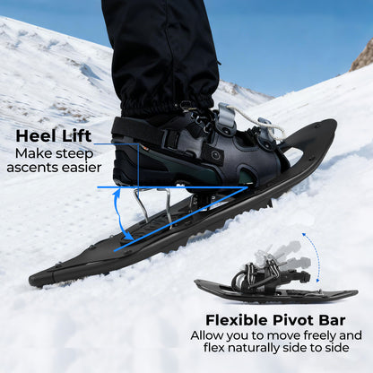 21" Snowshoes With Trekking Poles, Black Winter Sports & Activities at Gallery Canada