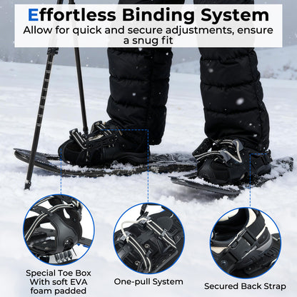 21" Snowshoes With Trekking Poles, Black Winter Sports & Activities at Gallery Canada