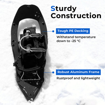 21" Snowshoes With Trekking Poles, Black Winter Sports & Activities at Gallery Canada