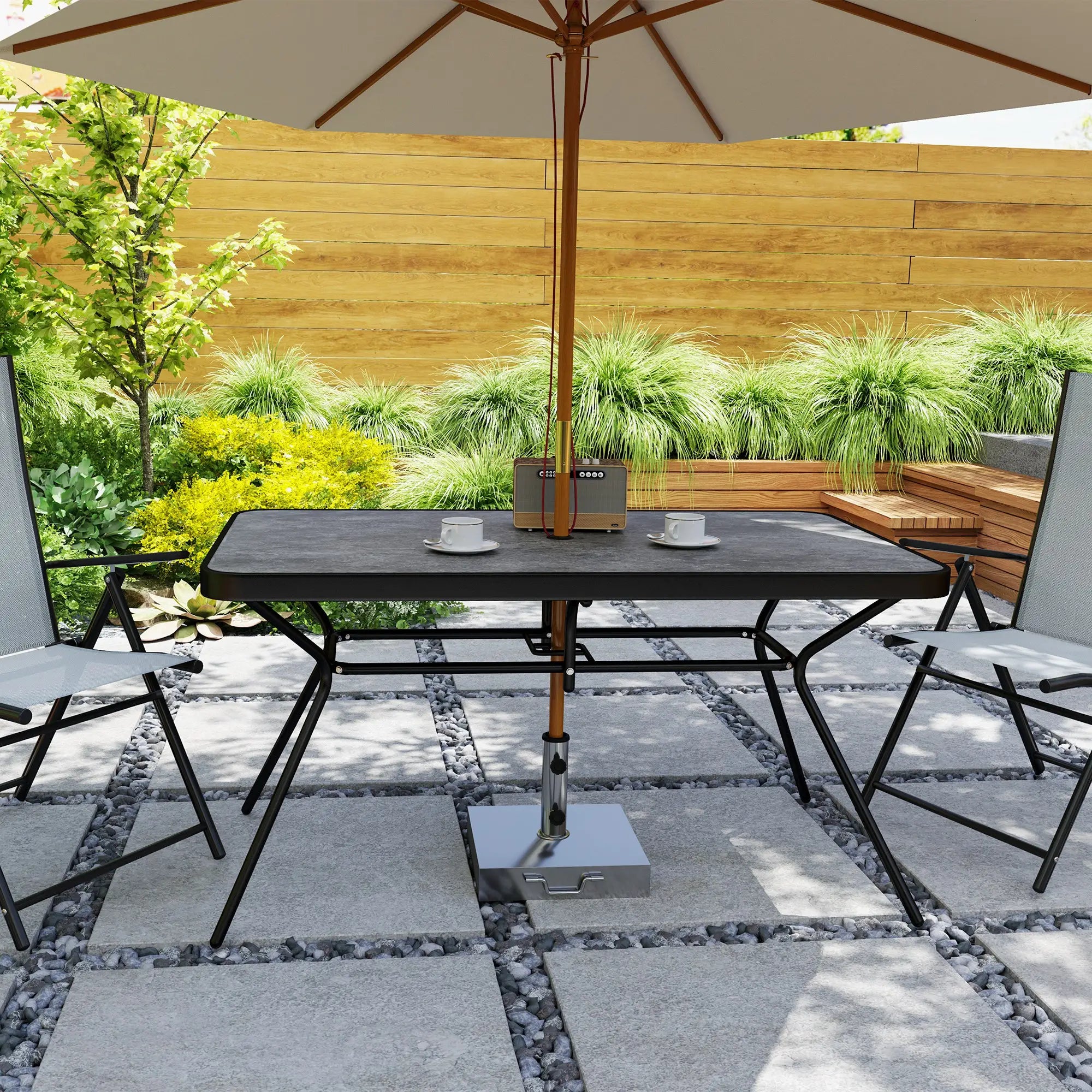 Rectangle Outdoor Dining Table for 6, 1.7