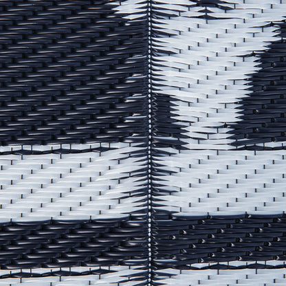 Reversible Outdoor RV Rug, 9' x 18', White, Patio Mat, Dark Blue Outdoor Reversible Rugs at Gallery Canada