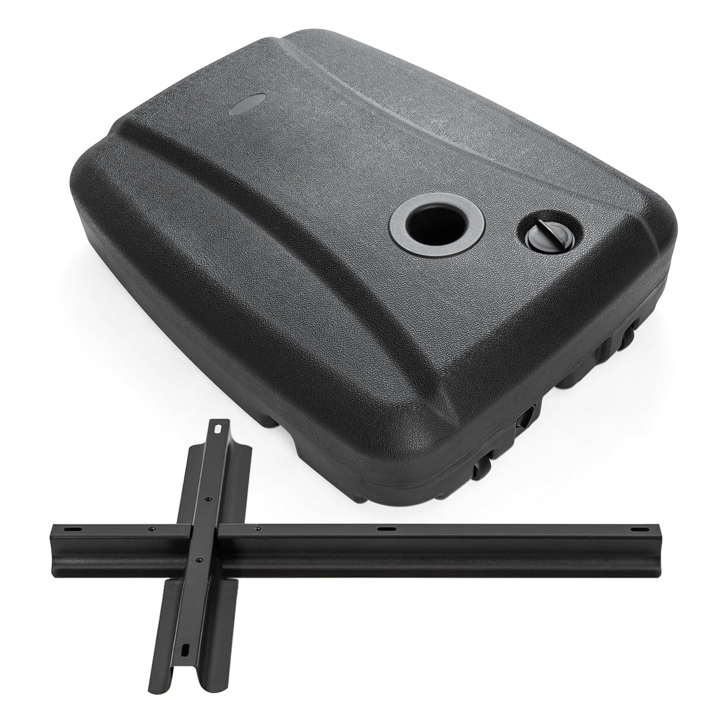 220 LBS Cantilever Patio Umbrella Base Stand with Wheels Fillable offset Umbrella Stand, Black Outdoor Umbrella Bases at Gallery Canada
