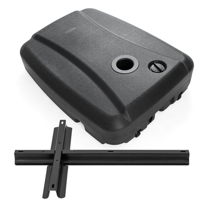 220 LBS Cantilever Patio Umbrella Base Stand with Wheels Fillable offset Umbrella Stand, Black Outdoor Umbrella Bases at Gallery Canada