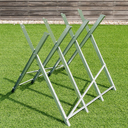220 lbs Heavy Duty Portable Foldable Steel Sawhorse, Silver Garden Tools at Gallery Canada