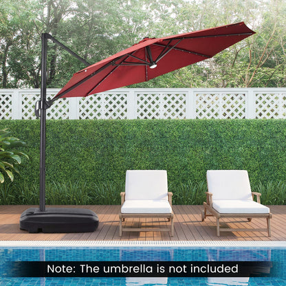 225 LBS Cantilever Patio Umbrella Base with Wheels and Crossed Base Outdoor Umbrella Bases at Gallery Canada