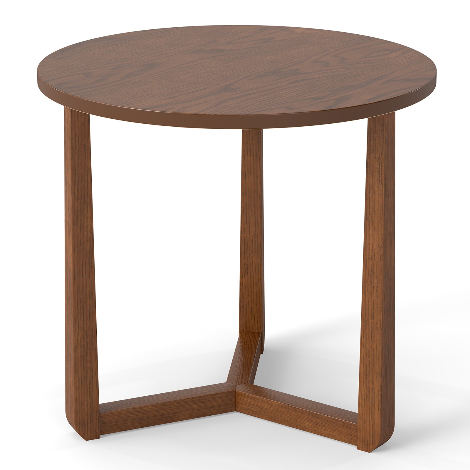 22.5 Inch Round Side Table, Farmhouse End Table, Walnut End & Side Tables at Gallery Canada