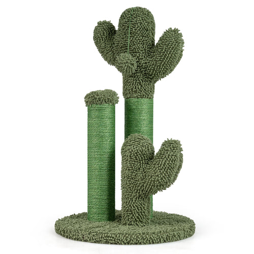 22 Inch Cat Scratching Post, Natural Sisal Rope, Green
