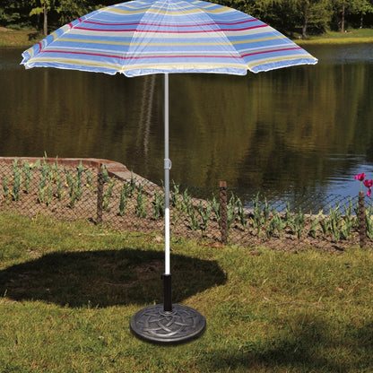 22 Inch Heavy Duty Round Umbrella Base Stand, Bronze Outdoor Umbrella Bases at Gallery Canada