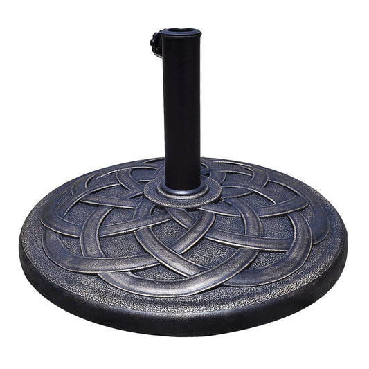 22 Inch Heavy Duty Round Umbrella Base Stand, Bronze Outdoor Umbrella Bases Bronze at Gallery Canada