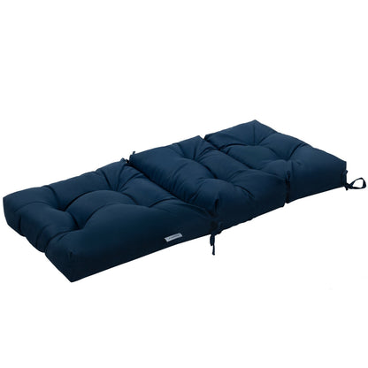 22 x 44 Inch Tufted Outdoor Patio Chair Pad, Blue Outdoor Furniture Accessories at Gallery Canada