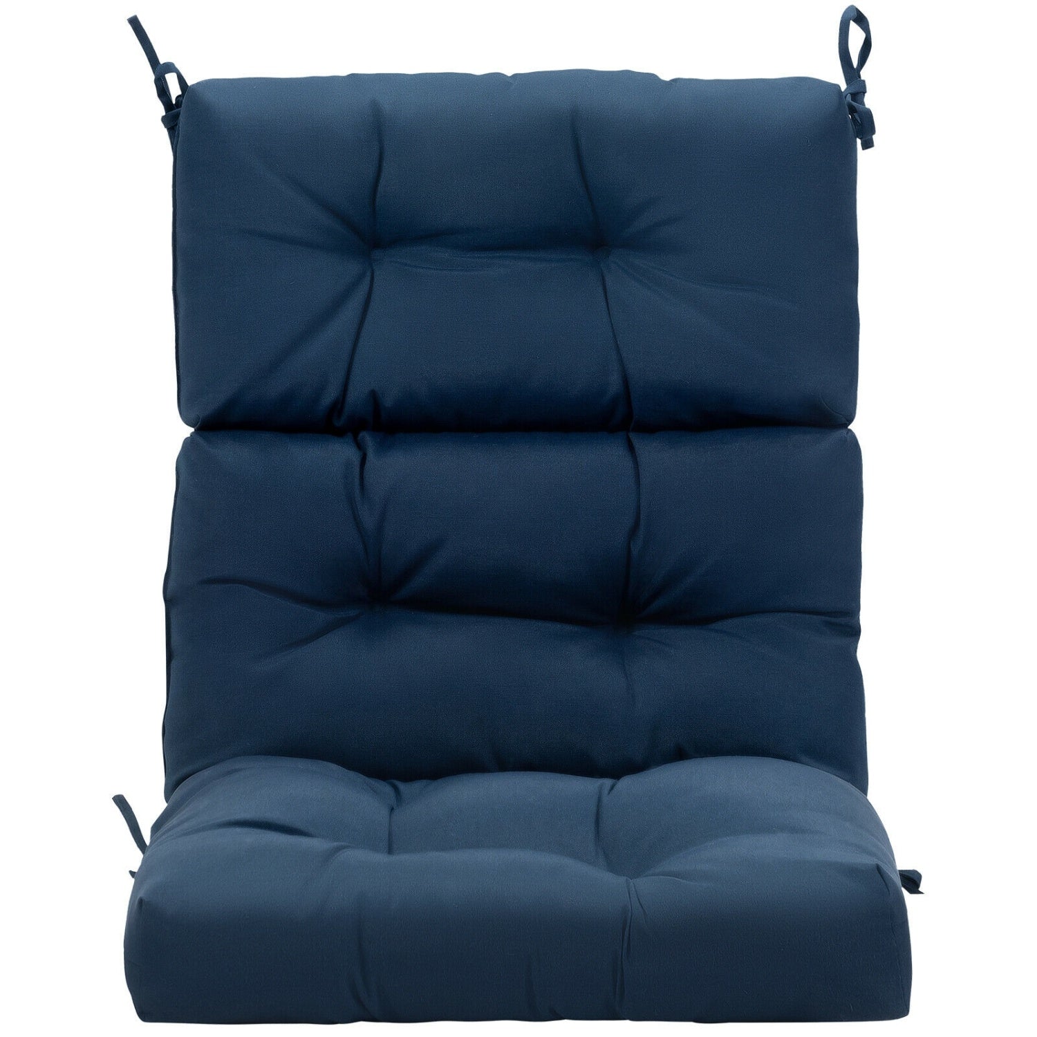 22 x 44 Inch Tufted Outdoor Patio Chair Pad, Blue Outdoor Furniture Accessories at Gallery Canada