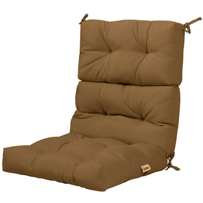 22 x 44 Inch Tufted Outdoor Patio Chair Pad, Brown Outdoor Furniture Accessories at Gallery Canada