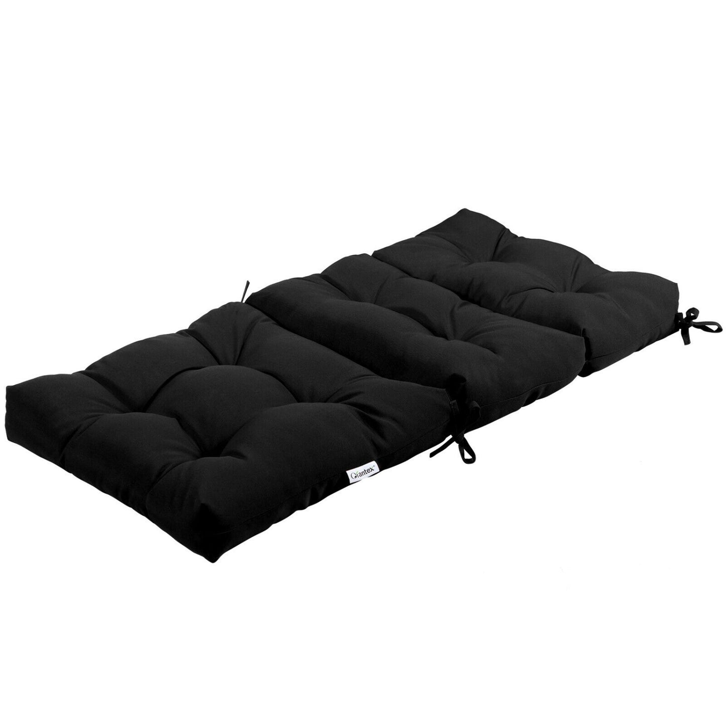 22 x 44 Inch Tufted Outdoor Patio Chair Pad, Black Outdoor Furniture Accessories at Gallery Canada