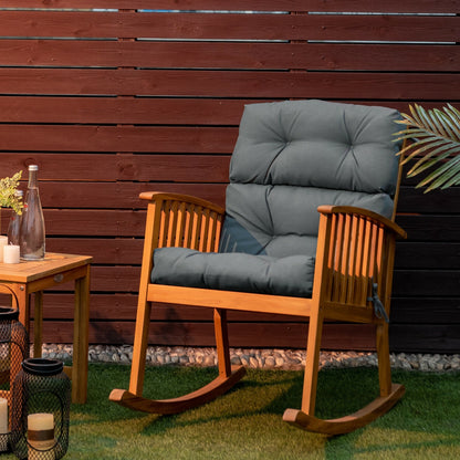 22 x 44 Inch Tufted Outdoor Patio Chair Pad, Gray Outdoor Furniture Accessories at Gallery Canada