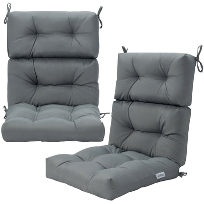 22 x 44 Inch Tufted Outdoor Patio Chair Pad, Gray Outdoor Furniture Accessories at Gallery Canada