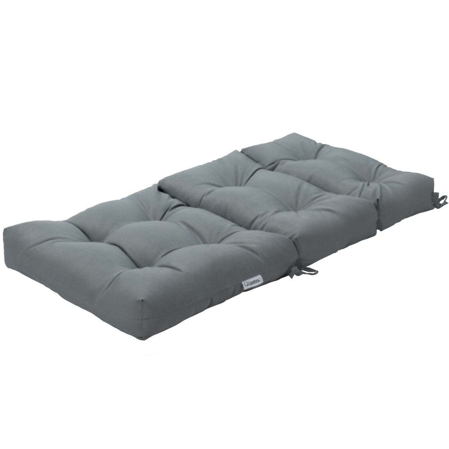 22 x 44 Inch Tufted Outdoor Patio Chair Pad, Gray Outdoor Furniture Accessories at Gallery Canada