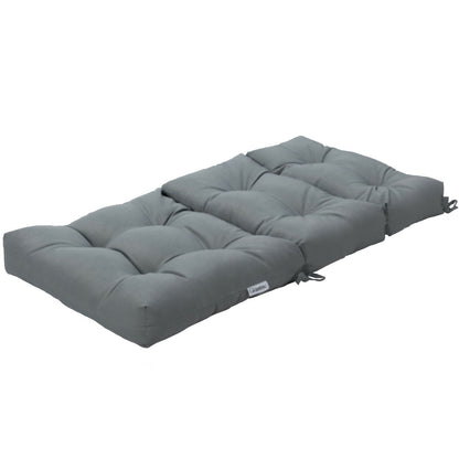 22 x 44 Inch Tufted Outdoor Patio Chair Pad, Gray Outdoor Furniture Accessories at Gallery Canada