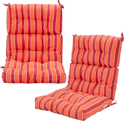 22 x 44 Inch Tufted Outdoor Patio Chair Pad, Red Outdoor Furniture Accessories at Gallery Canada