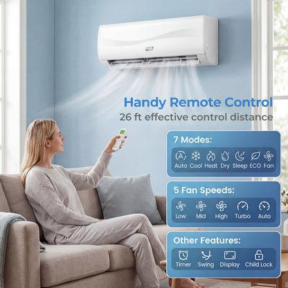 23000 BTU 19 SEER2 208-230V Mini Split AC with Heat Pump, White 24000 BTU Mini Split at Gallery Canada
