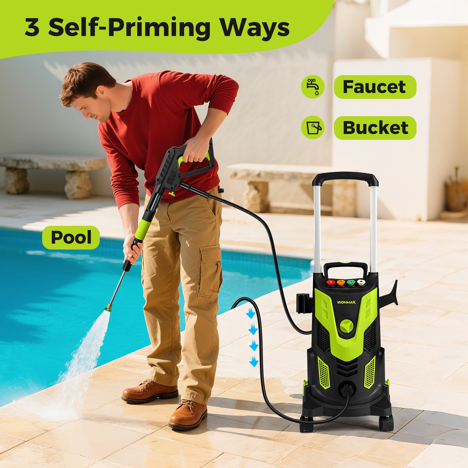 2300 PSI 1.8 GPM Electric High Pressure Power Washer, Green Pressure Washers at Gallery Canada