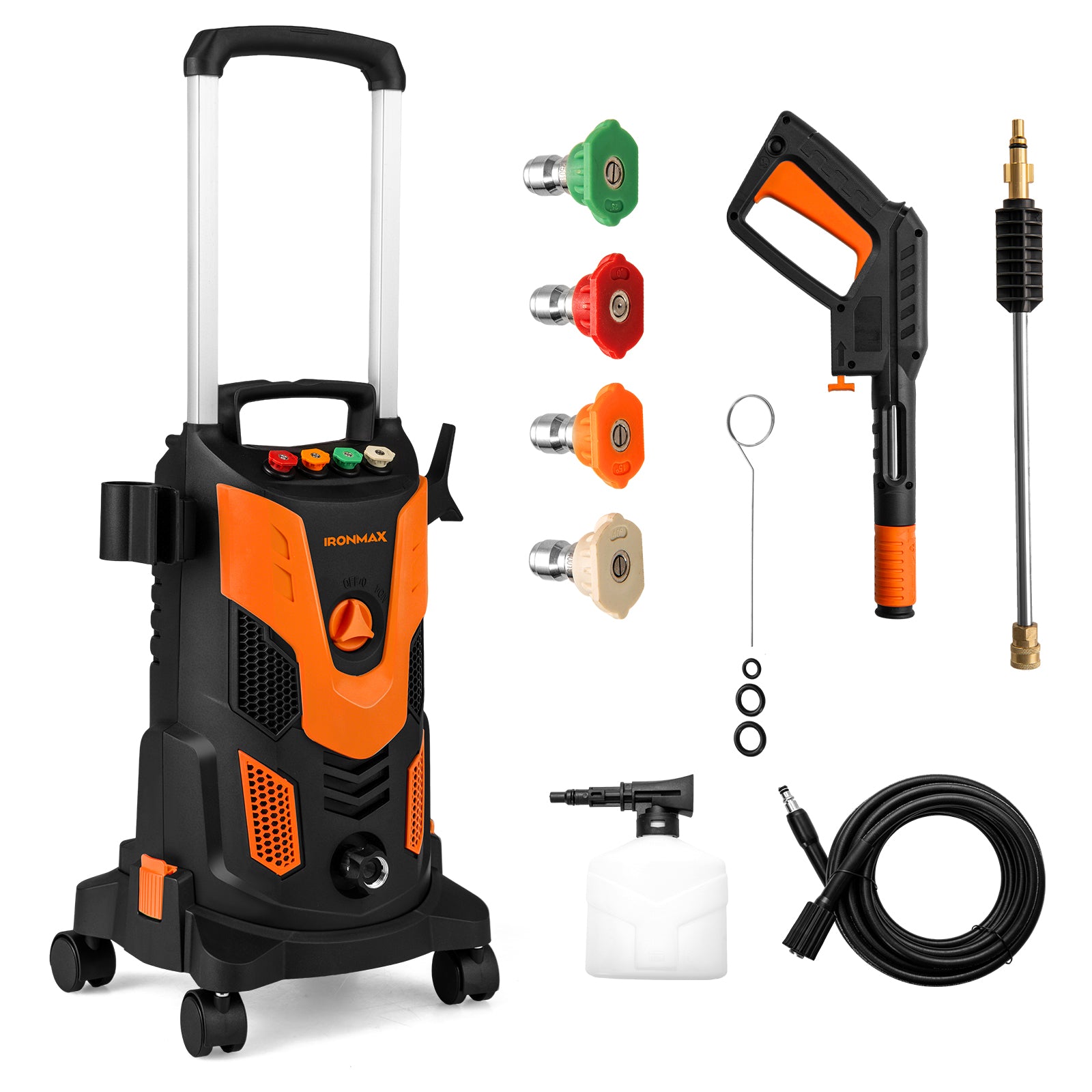 2300 PSI 1.8 GPM Electric High Pressure Power Washer, Orange Pressure Washers at Gallery Canada