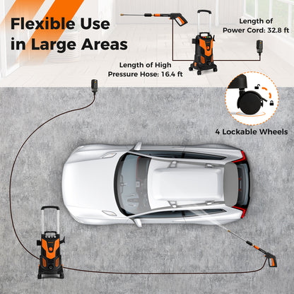2300 PSI 1.8 GPM Electric High Pressure Power Washer, Orange Pressure Washers at Gallery Canada