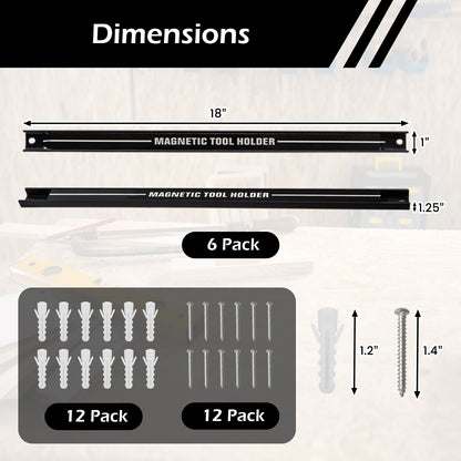 18 Inch Magnetic Tool Holder Strip, Black Garages at Gallery Canada
