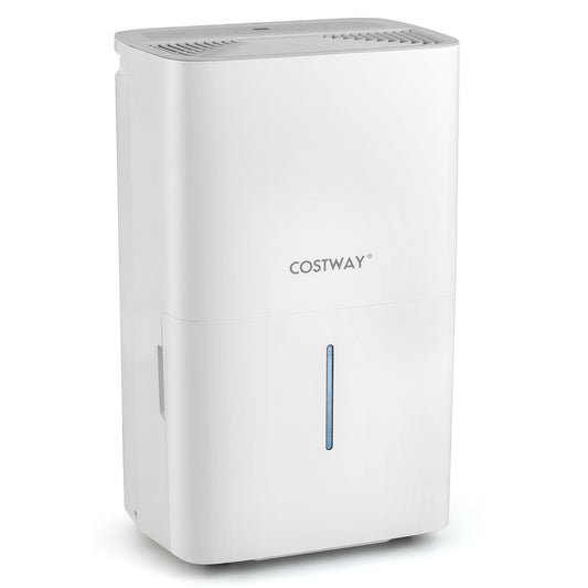 65 Pints Dehumidifier With 24H Timer, LED Display, White Dehumidifiers White at Gallery Canada