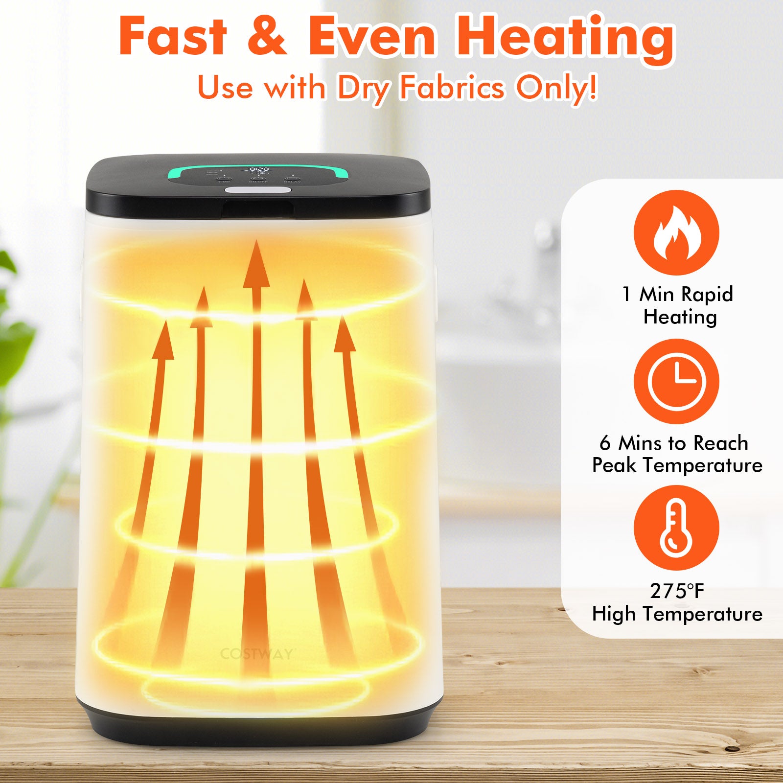 23L Large Hot Towel Heater with Rapid Heating and Adjustable Timer-WH, White Dryers at Gallery Canada
