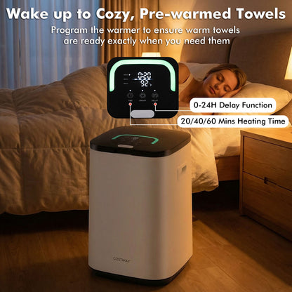 23L Large Hot Towel Heater with Rapid Heating and Adjustable Timer-WH, White Dryers at Gallery Canada