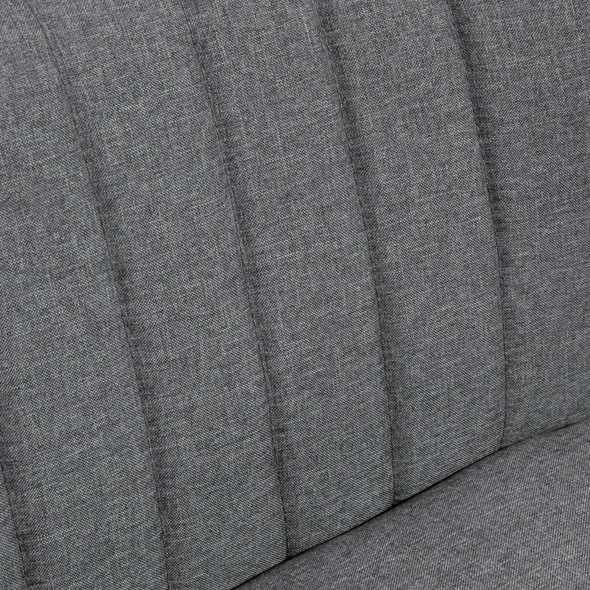 Modern 2 Seater Sofa, Upholstered Couch with Rubber Wood Legs, Grey 2-Seater Sofas at Gallery Canada