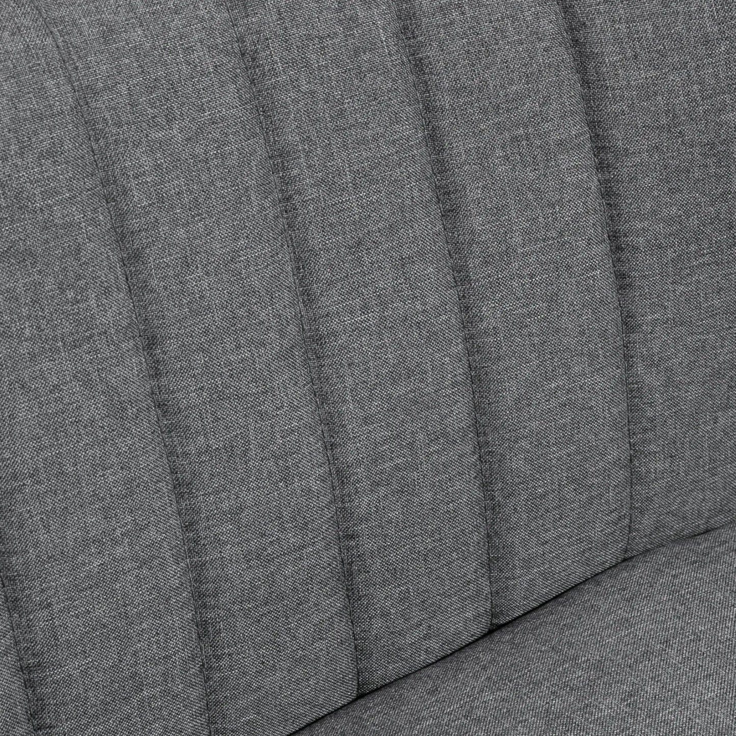 Modern 2 Seater Sofa, Upholstered Couch with Rubber Wood Legs, Grey 2-Seater Sofas at Gallery Canada