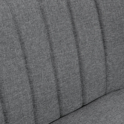Modern 2 Seater Sofa, Upholstered Couch with Rubber Wood Legs, Grey 2-Seater Sofas at Gallery Canada