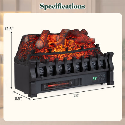 23" WiFi Fireplace Insert Lemonwood, Black
