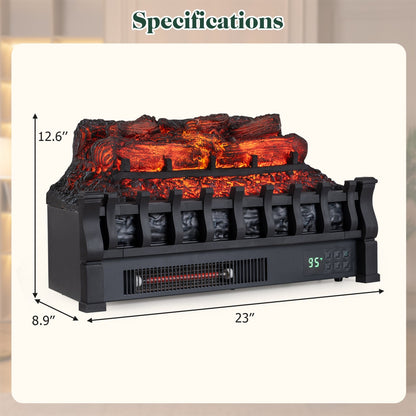 23" WiFi Fireplace Insert, Pinewood, Black