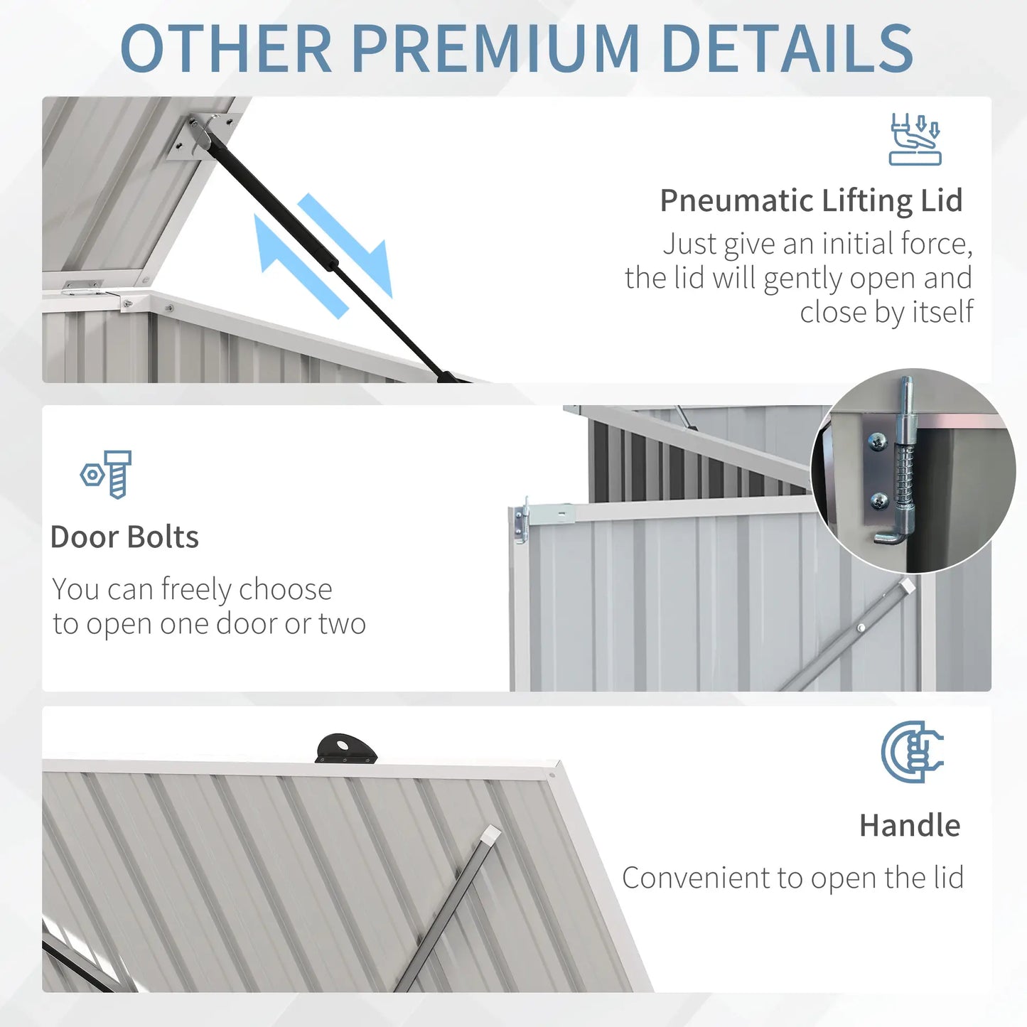 5ft x 3ft Outdoor Storage Shed, Lockable Double Doors Sheds at Gallery Canada