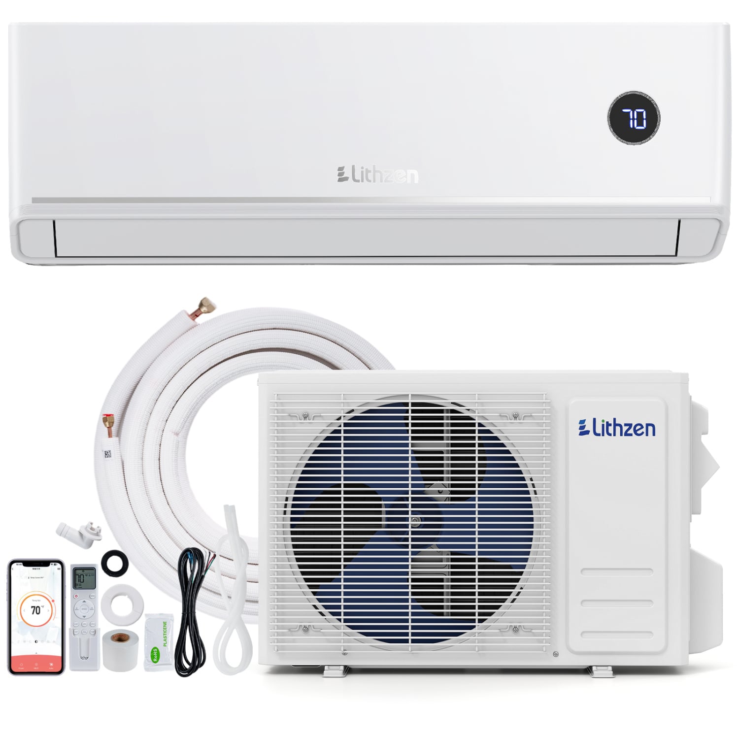 24000 BTU 18.1 SEER2 208/230V Mini Split AC, White Mini Split Air Conditioners White at Gallery Canada