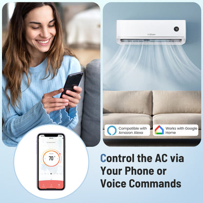 24000 BTU 18.1 SEER2 208/230V Mini Split AC, White Mini Split Air Conditioners at Gallery Canada