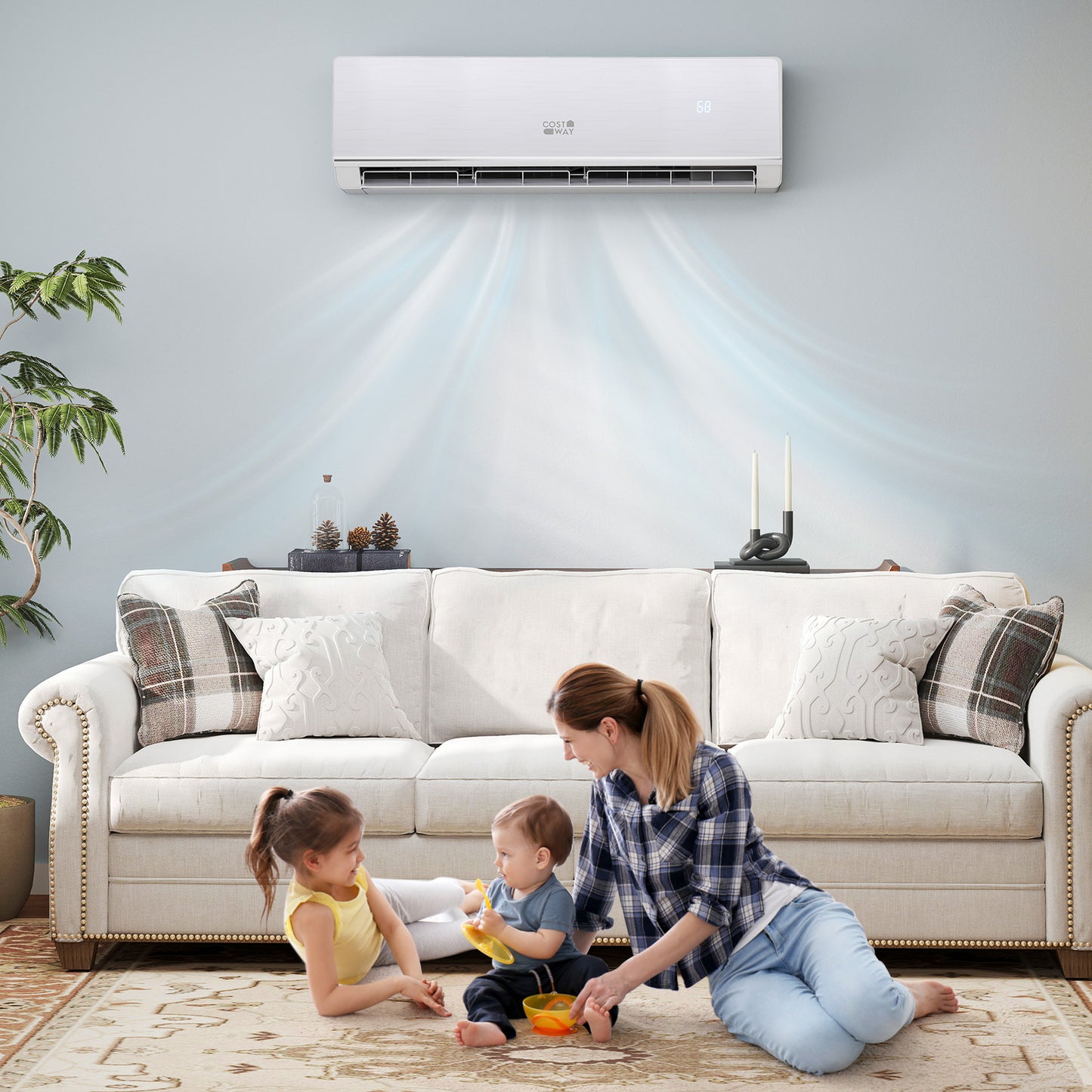 24000 BTU 25 SEER2 208-230V Mini Split Heat Pump Heating at -15°F WiFi Enabled, White
