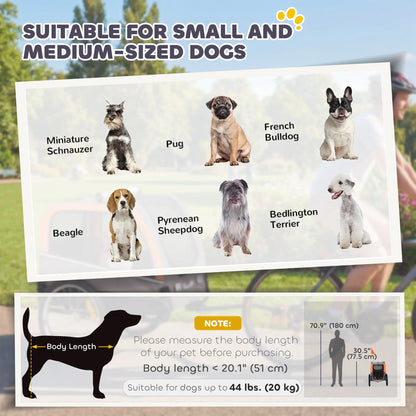 Dog Bike Trailer, Pet Cart Carrier With 2 Doors, Large Wheels, Safety Flag Dog Bike Trailers & Strollers at Gallery Canada