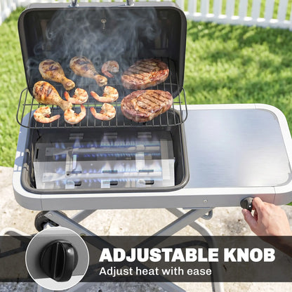 Portable Propane BBQ Grill, Foldable Cart, 9500 BTU, Black Propane Gas Grills at Gallery Canada