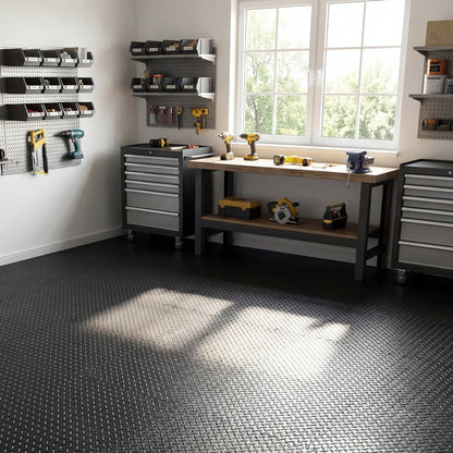 24 Tiles 1/2" Puzzle Exercise Mats, Black