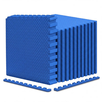 24Tiles 1/2" Puzzle Exercise Mats, Blue