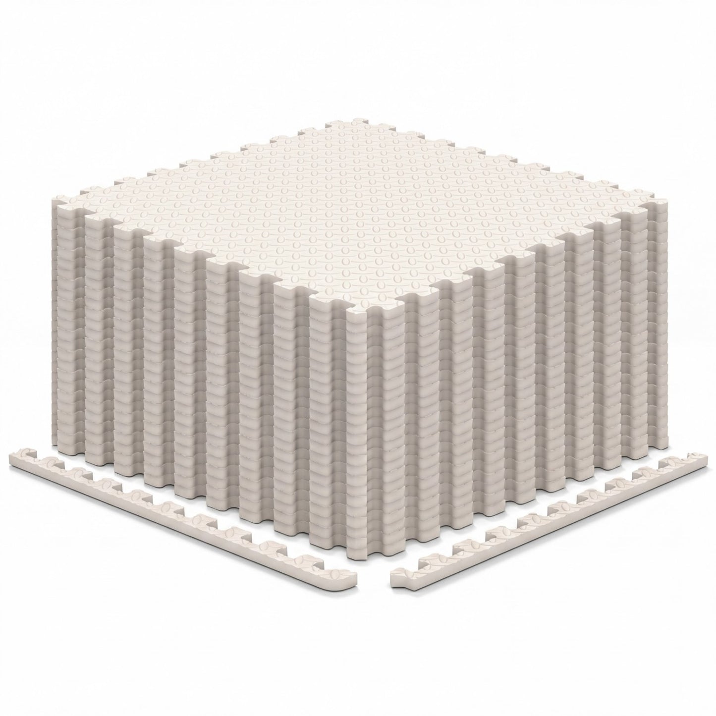 24 Tiles 1/2" Puzzle Exercise Mats, Beige