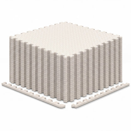 24 Tiles 1/2" Puzzle Exercise Mats, Beige