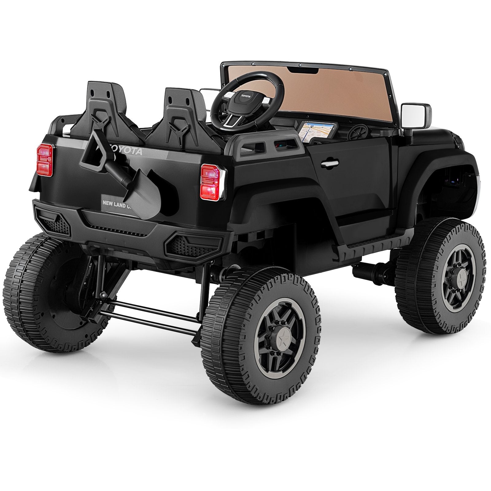 24V 2 Seater Ride on Car 4WD/2WD Switchable for Kids with Remote for Ages 3+, Black Powered Ride On Toys at Gallery Canada
