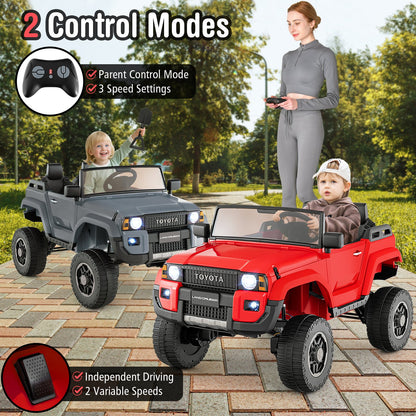24V 2 Seater Ride on Car 4WD/2WD Switchable for Kids with Remote for Ages 3+, Red Powered Ride On Toys at Gallery Canada