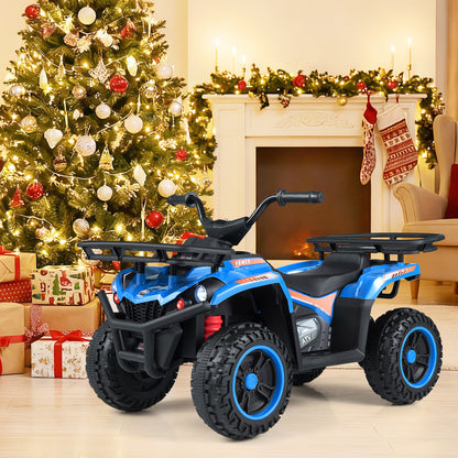 24V Electric Ride On Quad with LED Headlights, Blue