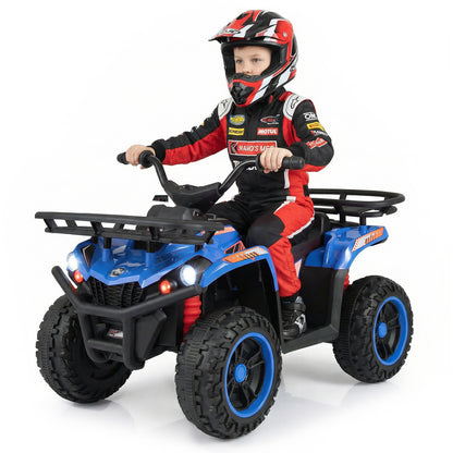 24V Electric Ride On Quad with LED Headlights, Blue Powered Ride On Toys at Gallery Canada