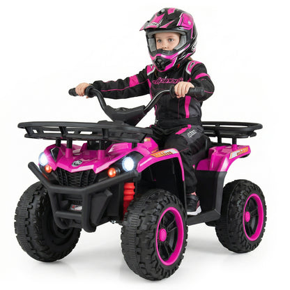 24V Electric Ride On Quad with LED Headlights, Pink Powered Ride On Toys at Gallery Canada